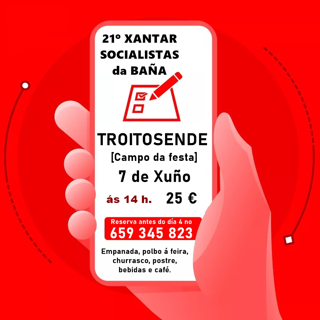 Os socialistas da Baña celebran o seu tradicional xantar o vindeiro 7 de xuño