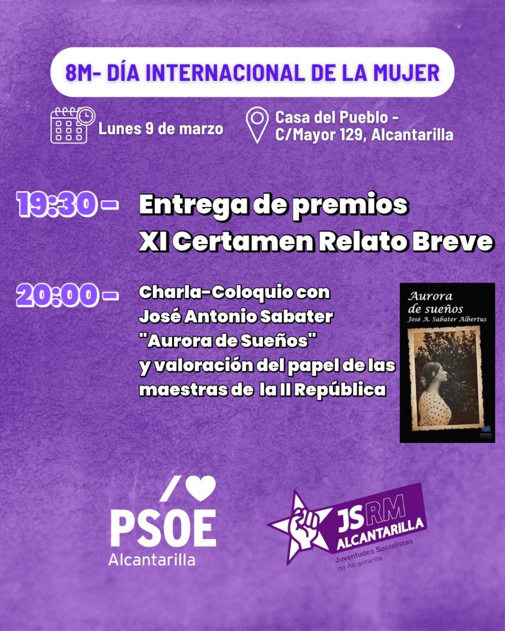 El PSOE y Juventudes Socialistas celebran el 8M con un acto en la Casa del Pueblo