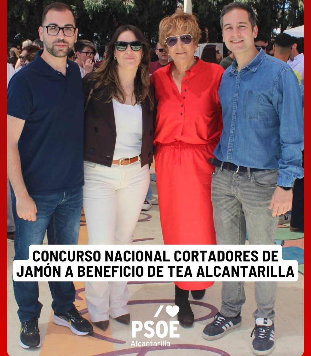 El PSOE asiste al Concurso nacional de cortadores de jamón «La Noria de Oro»