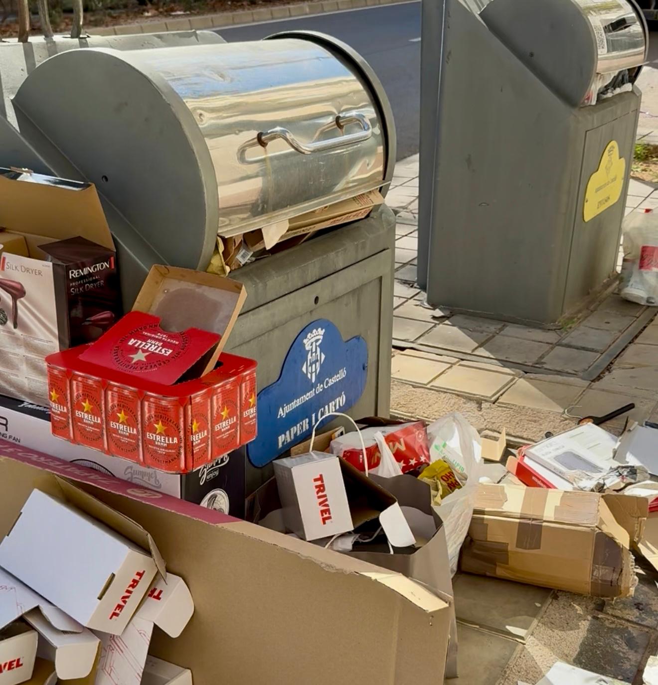 El PSPV denuncia el “abandono de los barrios” de Castelló por parte de Begoña Carrasco con la acumulación de basuras y suciedad por toda la ciudad