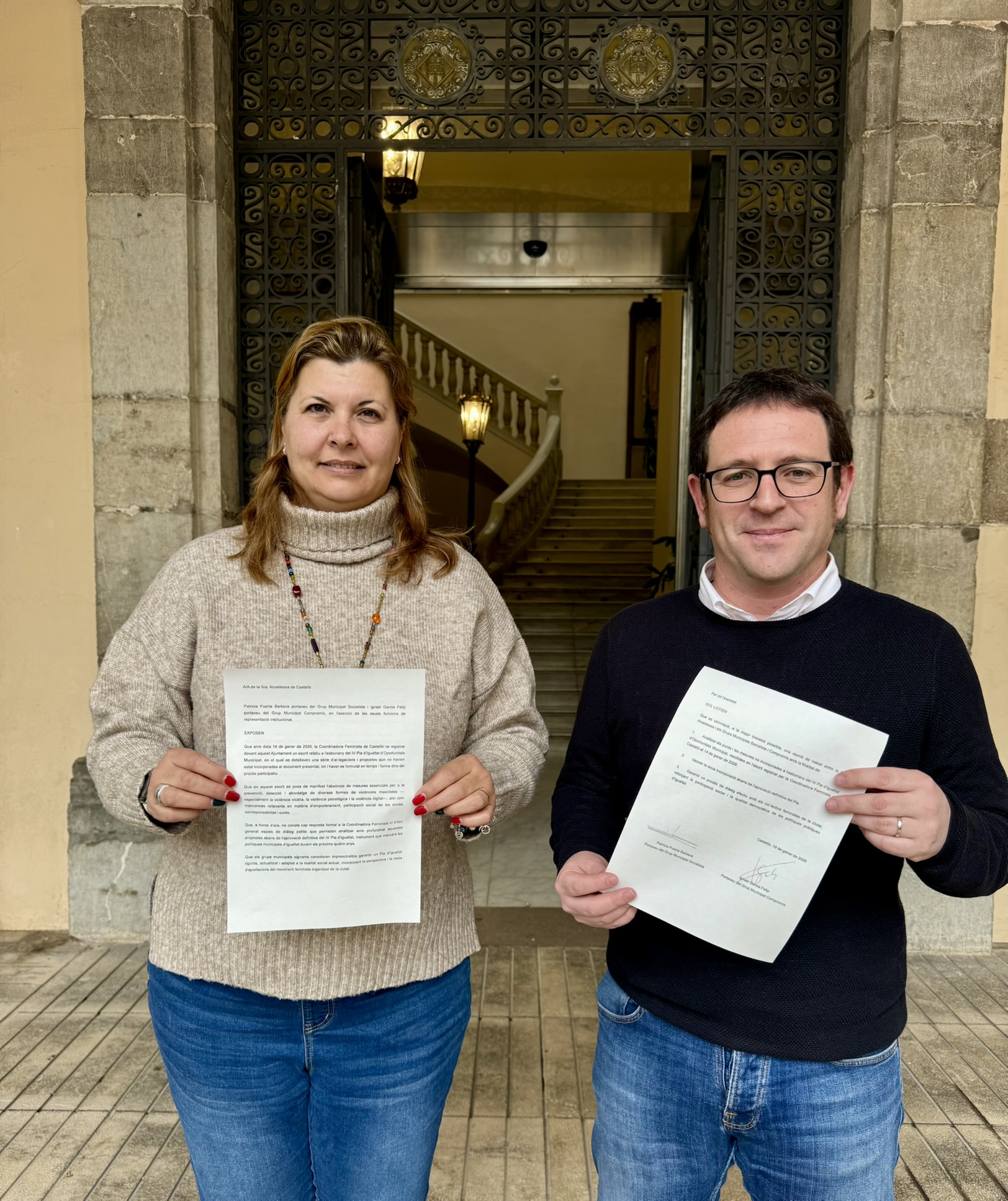 PSPV y Compromís piden una reunión con Carrasco para que incorpore las alegaciones de la Coordinadora Feminista al IV Plan de Igualdad de Castelló