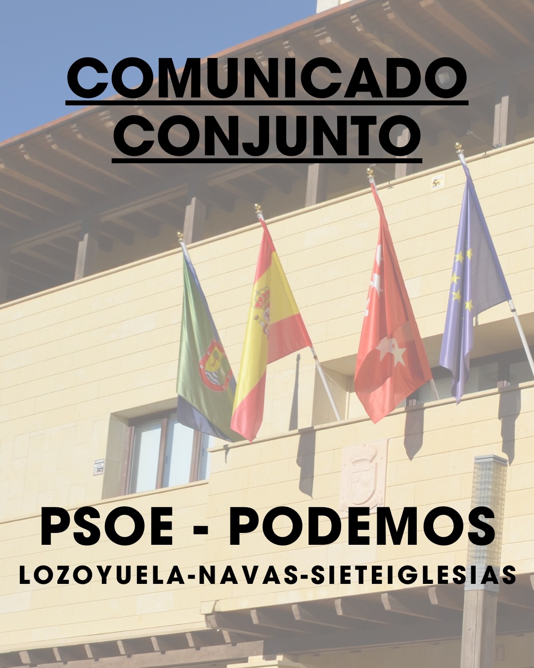 Comunicado conjunto PSOE – Podemos