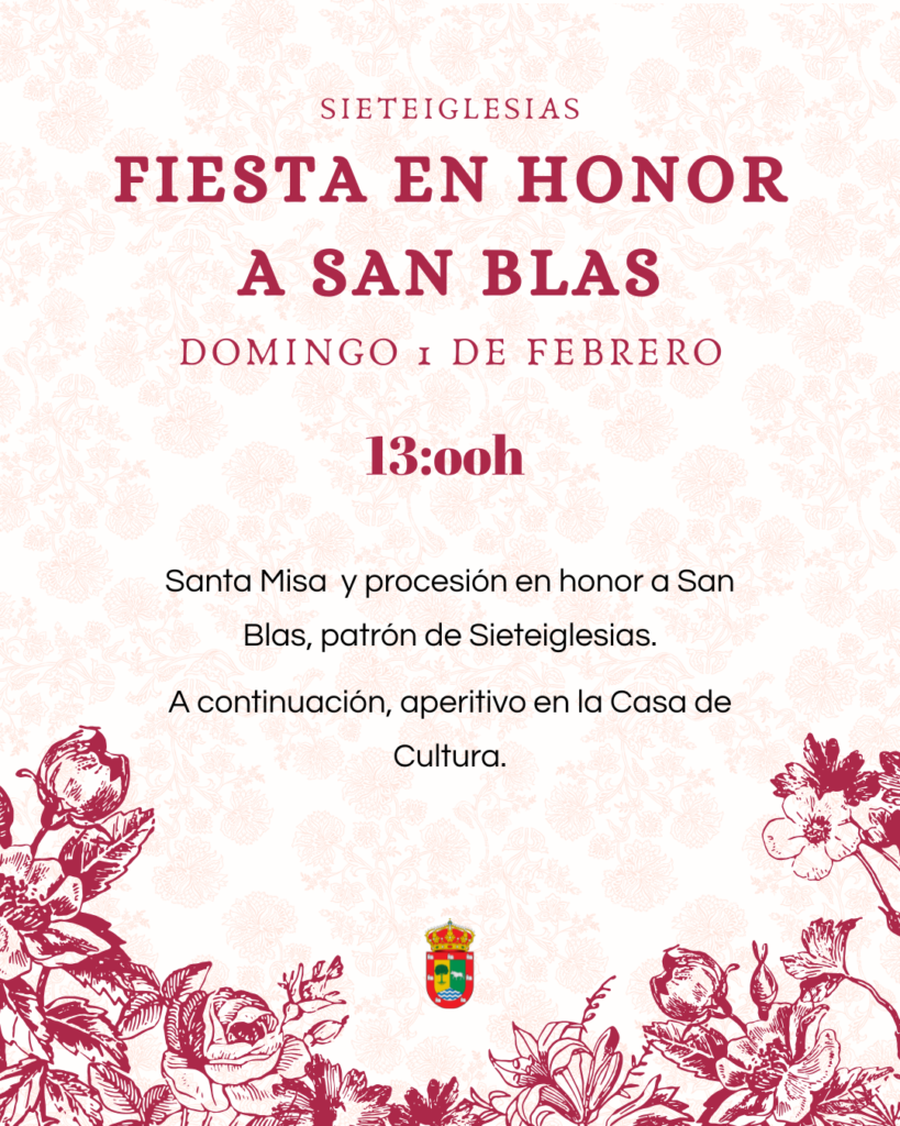 Cartel de la fiesta de San Blas en Sieteiglesias