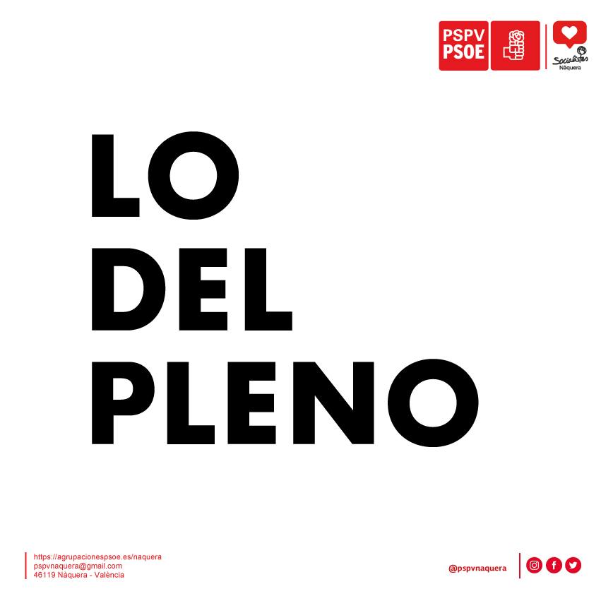 Pleno extraordinari 3 de març