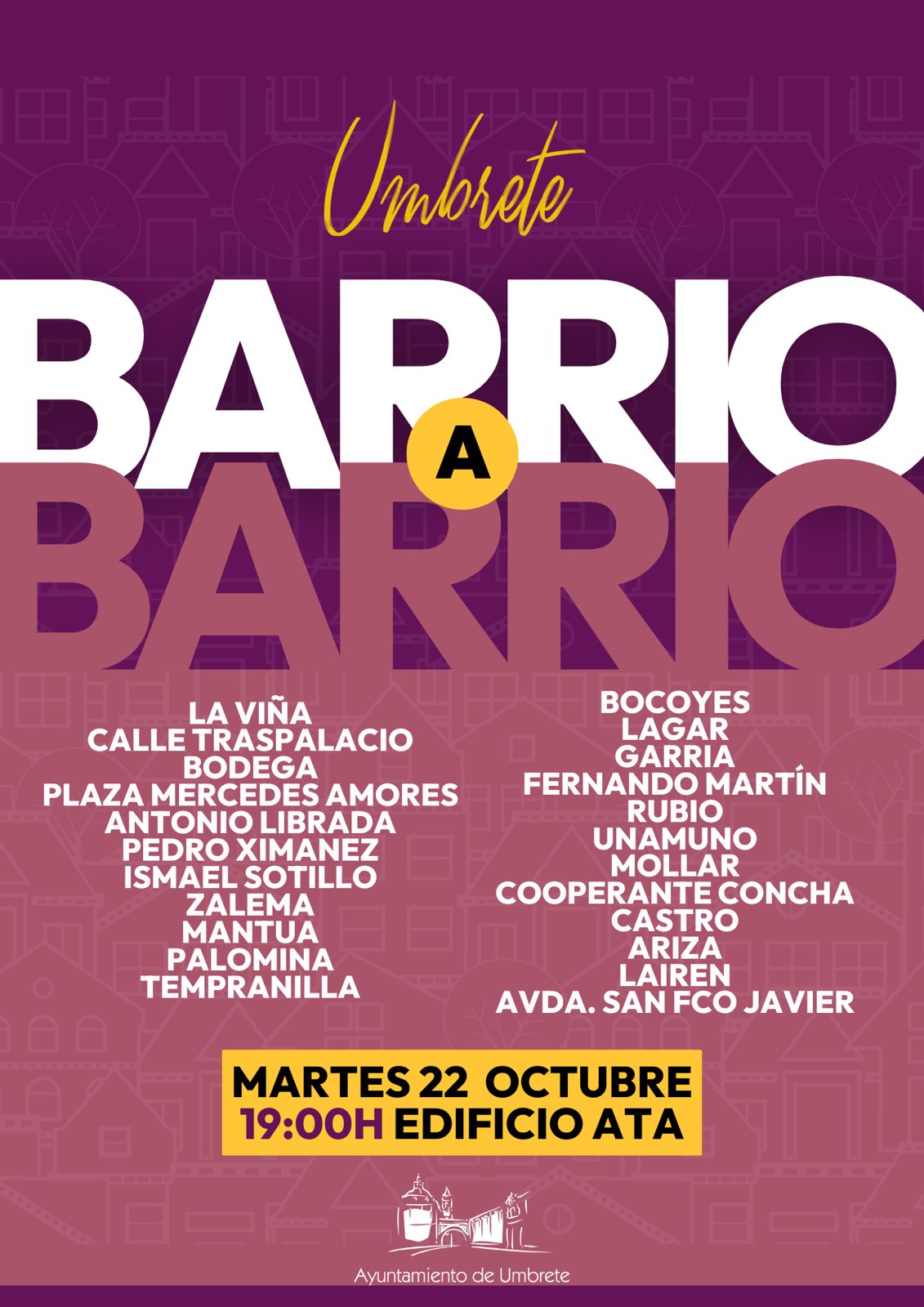 Calles citadas en el barrio a barrio zona la Viña