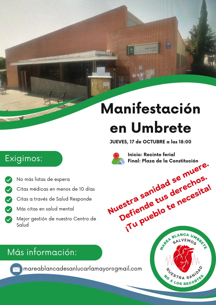 Manifestación a favor de la Sanidad Pública