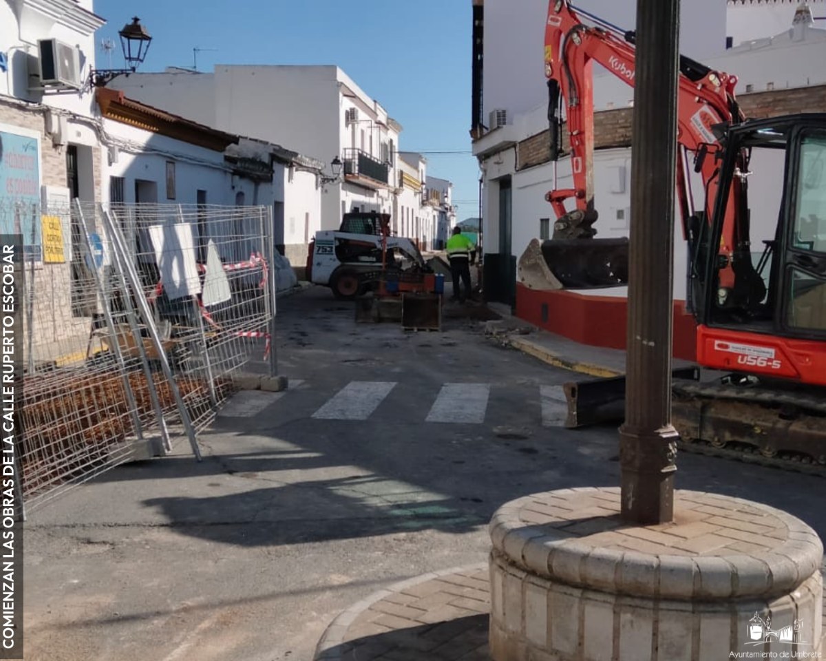 Comienzan las obras de la calle Ruperto Escobar